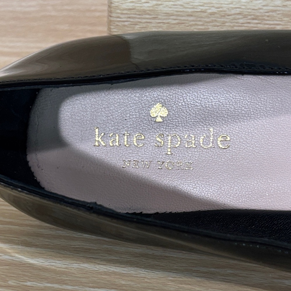 Kate Spade Cat Flats Natasha Patent Leather 8.5M Iconic Rare Chic - Picture 2 of 7